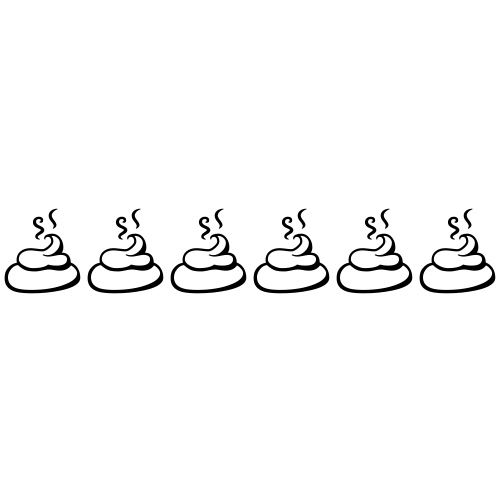 💩💩💩💩💩💩 Emoji Domain black and white Symbola rendering